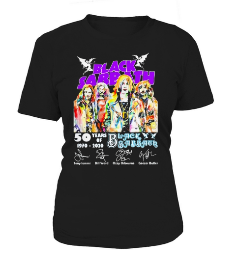 Black Sabbath 50 years of 1970 2020 signatures Tony Iommi shirt Women's T-Shirt