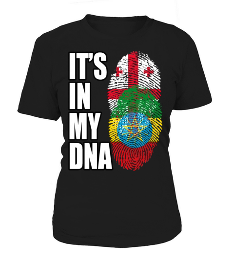 Georgian And Ethiopian Mix Heritage DNA Flag Women's T-Shirt