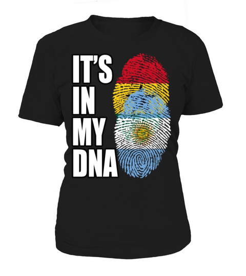 Ghanaian And Argentinian Mix Heritage DNA Flag Women's T-Shirt