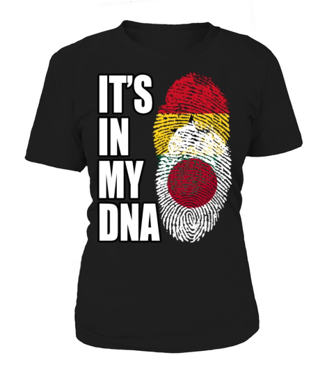 Ghanaian And Japanese Mix Heritage DNA Flag Women's T-Shirt