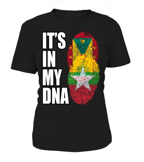 Grenadian And Burmese Mix Heritage DNA Flag Women's T-Shirt