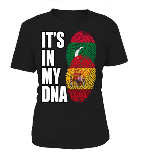 Maldivian And Spaniard Mix Heritage DNA Flag Women's T-Shirt