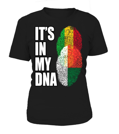 Malian And Malagasy Mix Heritage DNA Flag Women's T-Shirt