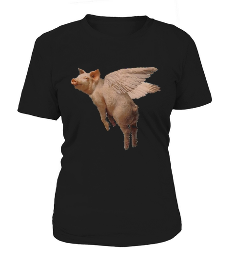 Quand les cochons volent t-shirt Ailes de cochon volant haut drôle drôle Women's T-Shirt