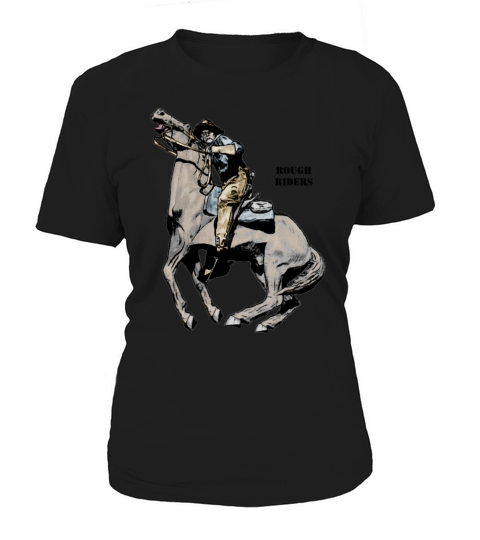 Spanish American War Rough Riders Soldier on Horse Women's T-Shirt