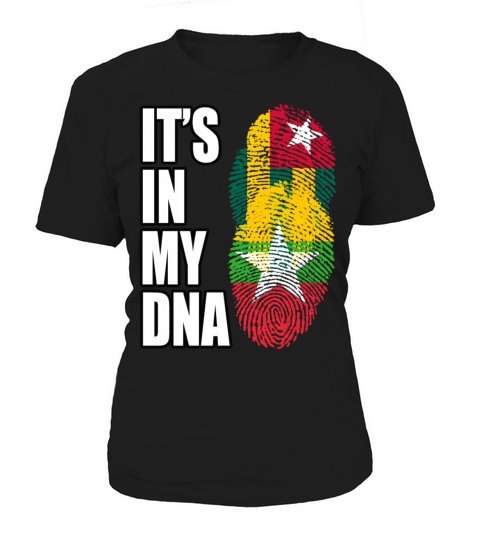 Togolese And Burmese Mix Heritage DNA Flag Women's T-Shirt