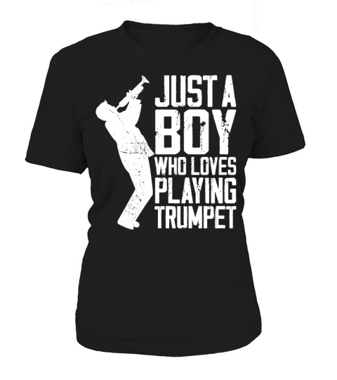 Trumpet Player Vintage Just A Boy Women's T-Shirt