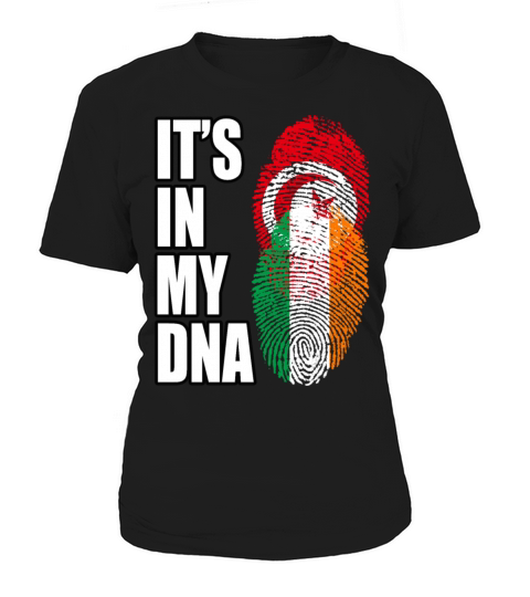 Tunisian And Irish Mix Heritage DNA Flag Women's T-Shirt