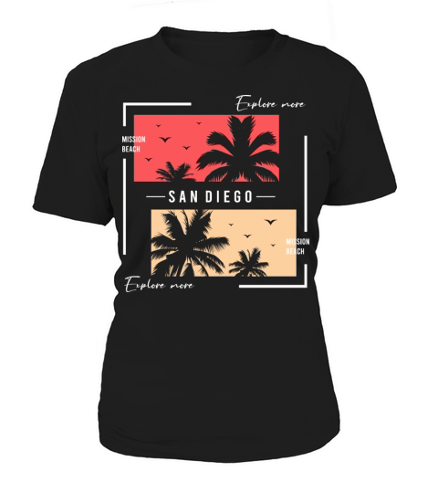 Vintage Mission Beach California Women's T-Shirt