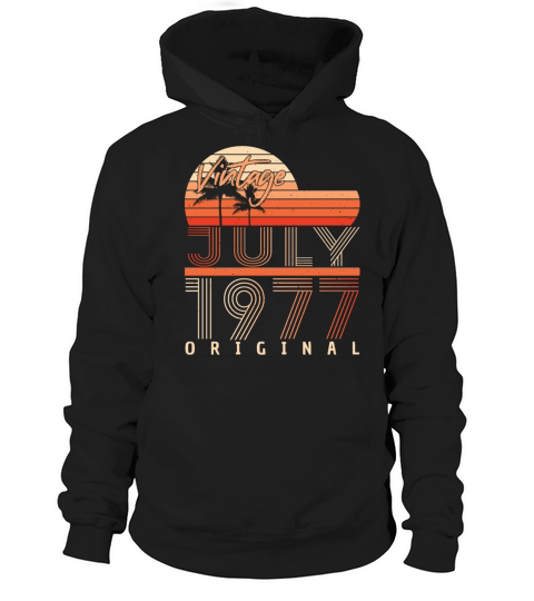1977 July Vintage Hoodie Unisex