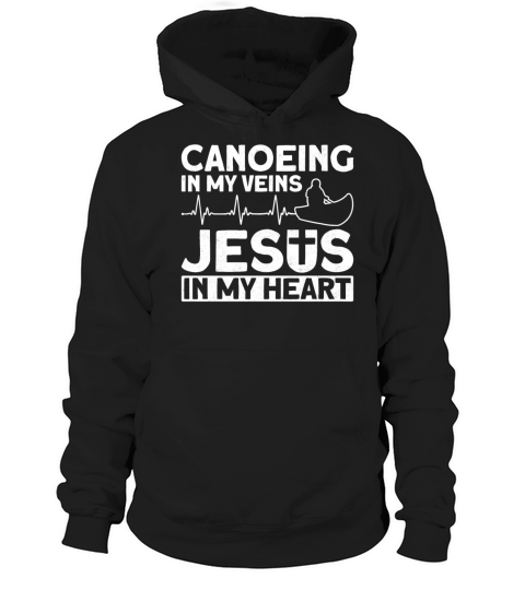 Canoe Canoeing Jesus Faith Vintage Hoodie Unisex