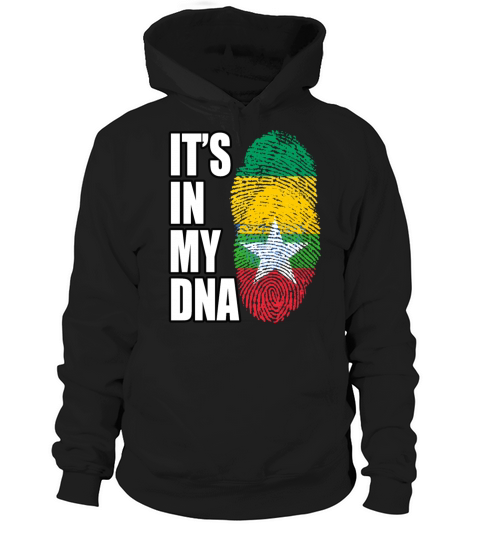 Gambian And Burmese Mix Heritage DNA Flag Hoodie Unisex