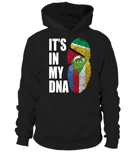Guyanese And Comoran Mix Heritage DNA Flag Hoodie Unisex