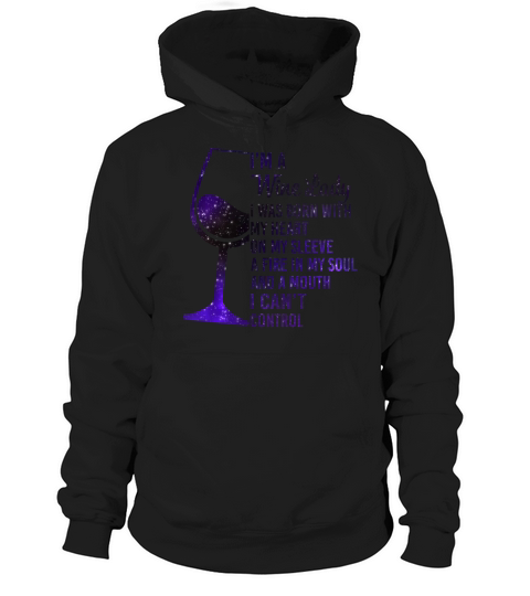 Im A Wine Lady My Heart On My Sleeve Fire In Hoodie Unisex