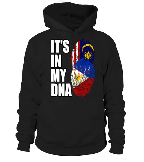 Malaysian And Filipino Mix Heritage DNA Flag Hoodie Unisex