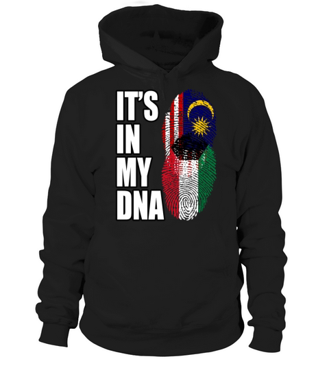 Malaysian And Kuwaiti Mix Heritage DNA Flag Hoodie Unisex