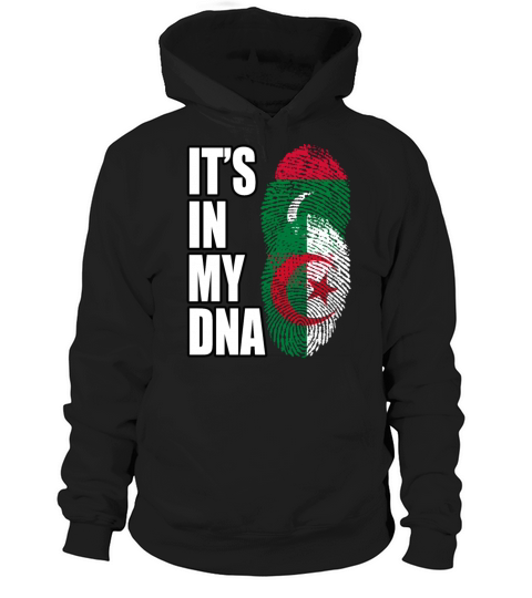 Maldivian And Algerian Mix Heritage DNA Flag Hoodie Unisex