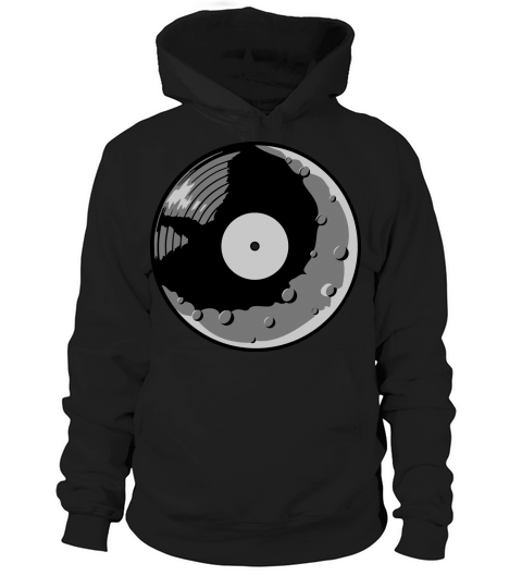 moon vinyl record music Hoodie Unisex