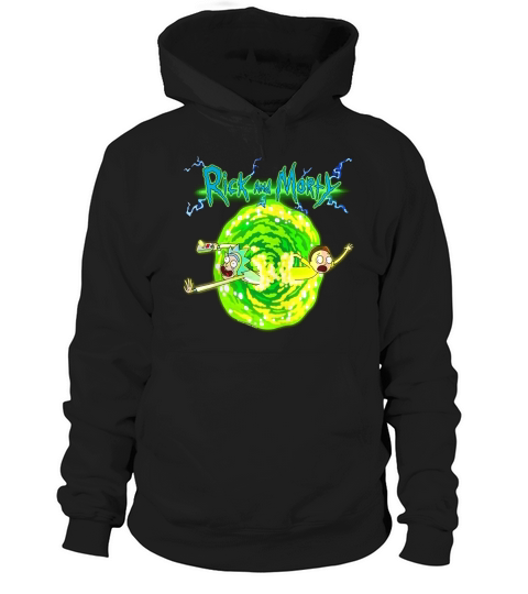 RICK &amp;amp; MORTY PORTAL GLOW LIGHTNING LOGO Hoodie Unisex