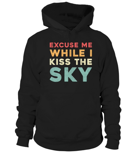 Skydiver Excuse Me While I Kiss The Sky Vintage Hoodie Unisex