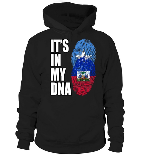 Somali And Haitian Vintage Heritage DNA Flag Hoodie Unisex