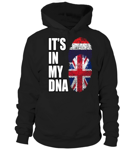 Thai And British Vintage Heritage DNA Flag Hoodie Unisex