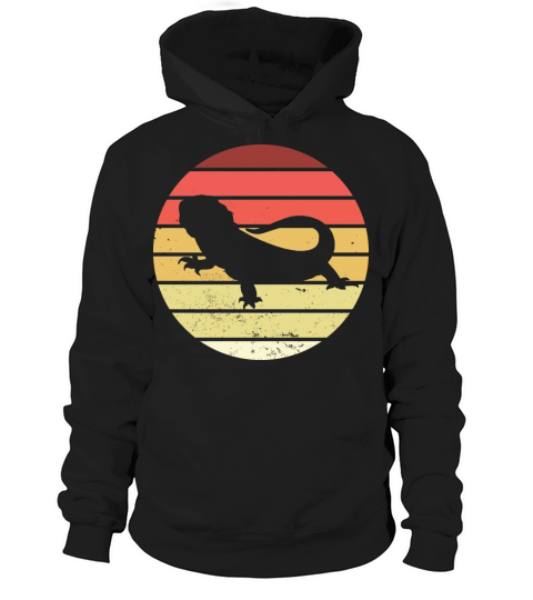 Vintage Retro Bearded Dragon Hoodie Unisex