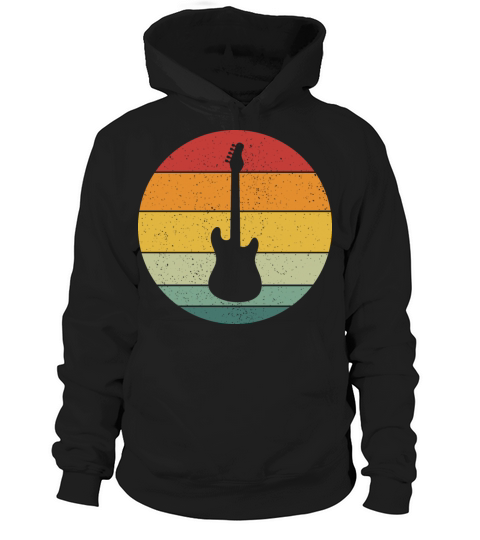Vintage Retro Electric Guitar Vintage Music Hoodie Unisex