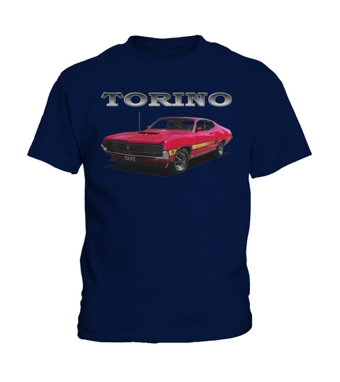 1970 Ford Torino GT Red Kids T-Shirt