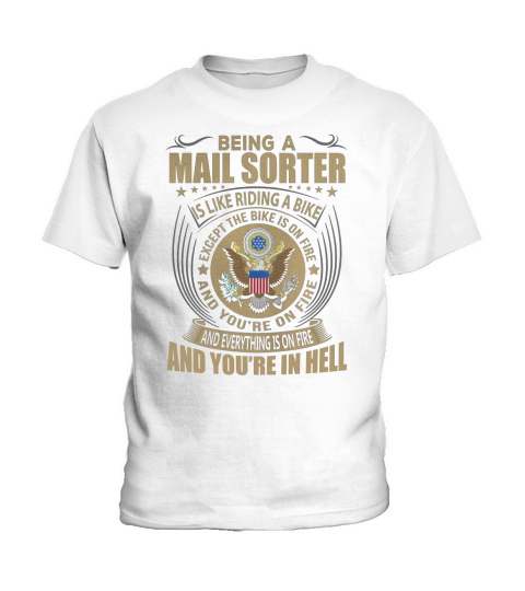 Being a Mail Sorter like Riding a Bike Job Title Shirts Kids T-Shirt