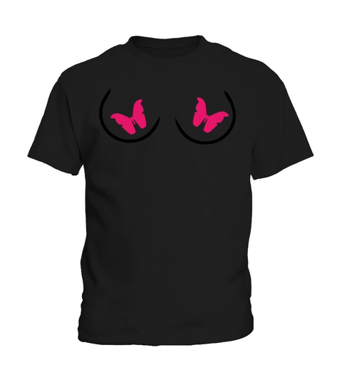 Butterfly Awareness Pink October Breast Cancer Kids T-Shirt