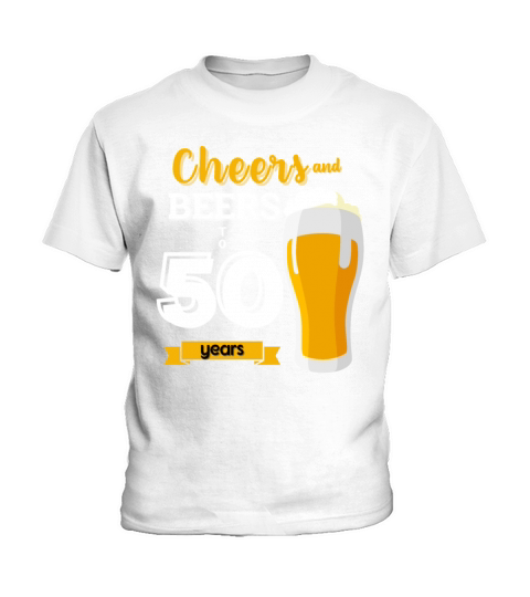 Cheer and Beers to 50 Years Birthday Party Kids T-Shirt