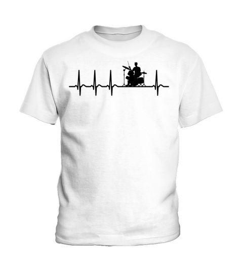 Heart Beating Drummer Drums Love Sayings Birthday Kids T-Shirt