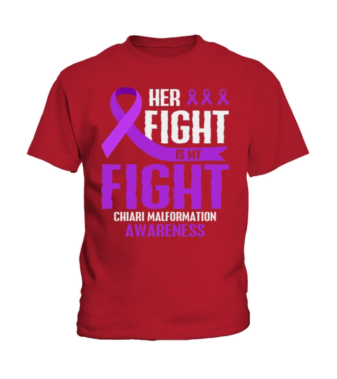 Her Fight Is My Fight Chiari Malformation Purple Awareness shirt Kids T-Shirt