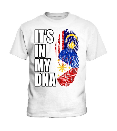 Malaysian And Filipino Mix Heritage DNA Flag Kids T-Shirt