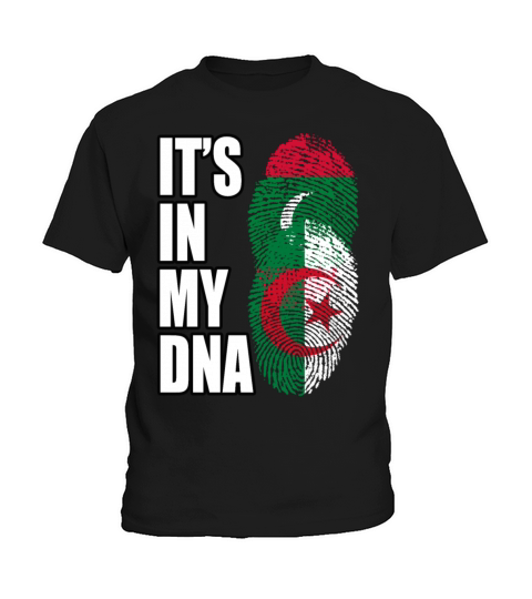 Maldivian And Algerian Mix Heritage DNA Flag Kids T-Shirt