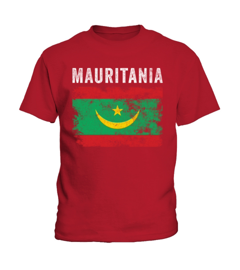 Mauritania Flag Vintage Mauritanian Flag Kids T-Shirt
