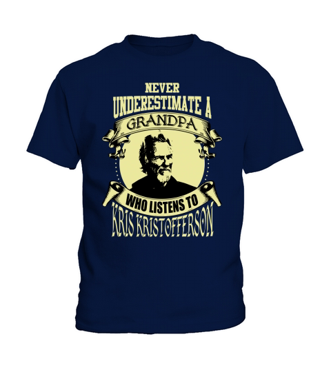 Never Underestimate A Grandpa Who Listens To Kris Kristofferson Kids T-Shirt