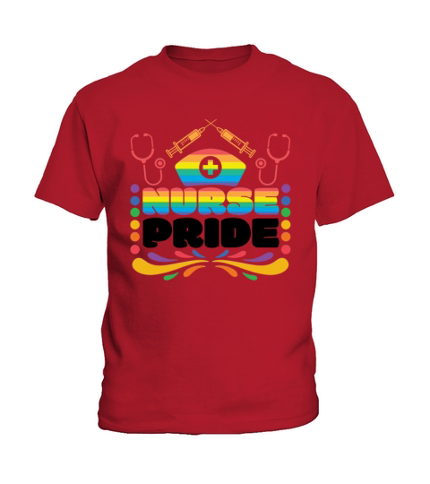 Nurse Pride Stethoscope Lesbian Gay LGBTQ Kids T-Shirt