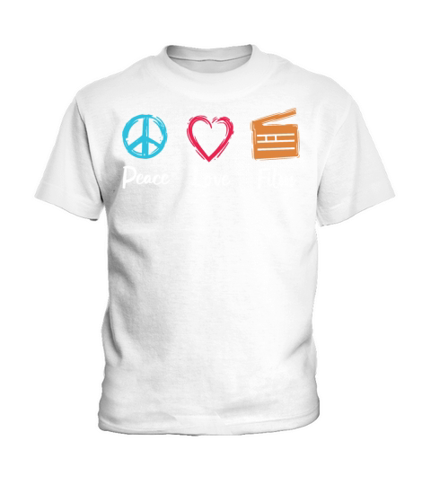 Peace Love Film Kids T-Shirt