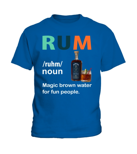 Rum Magic Brown Water For Fun People Funny Vintage Kids T-Shirt