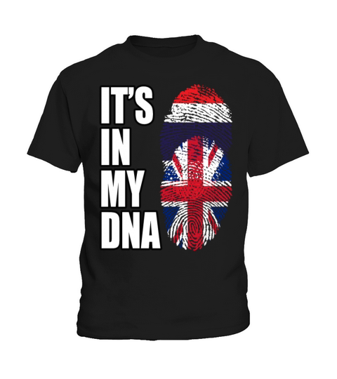 Thai And British Vintage Heritage DNA Flag Kids T-Shirt