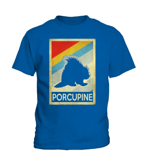 Vintage style porcupine shirt Kids T-Shirt