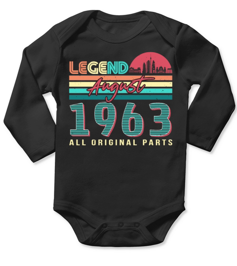 1963 August Everything Original Long Sleeve Baby One-Piece