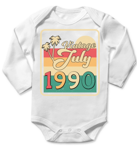 1990 July Everything Original Long Sleeve Baby One-Piece