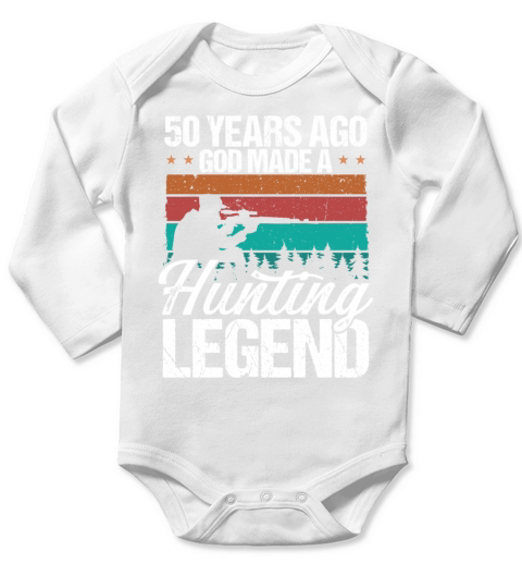50 Year Old Hunting Funny 50th Birthday for Hunter Long Sleeve Baby One-Piece