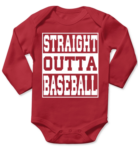 Baseball Saying Funny Long Sleeve Baby One-Piece