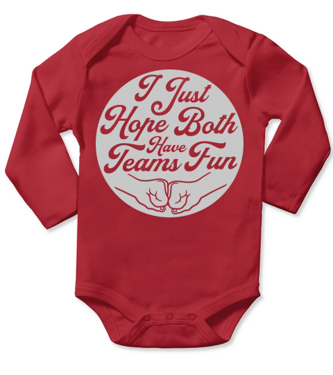 Both Teams Have Fun Long Sleeve Baby One-Piece