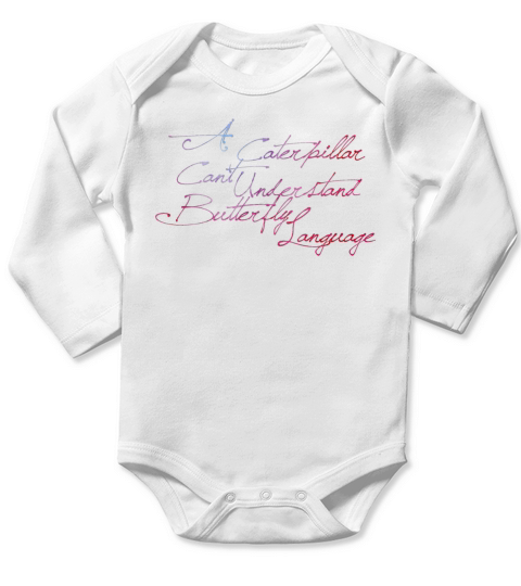 Butterfly Language Long Sleeve Baby One-Piece