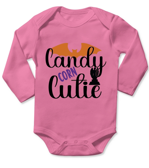 Candy Corn Cutie Halloween Costume Long Sleeve Baby One-Piece